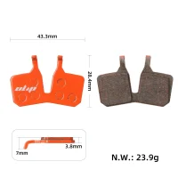 Metalinės stabdžių trinkelės Magura MT5 / MT7 (oranžinės)