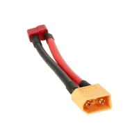 Adapterio laidas XT60 male – T female, 10 cm (12 AWG)