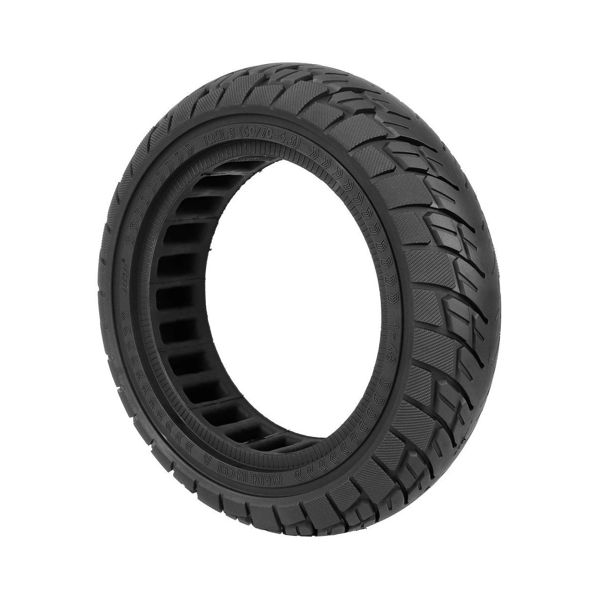 Pilnavidurė off-road padanga 10x2.5 (60/70-6.5), 45 mm griovelis (juoda)