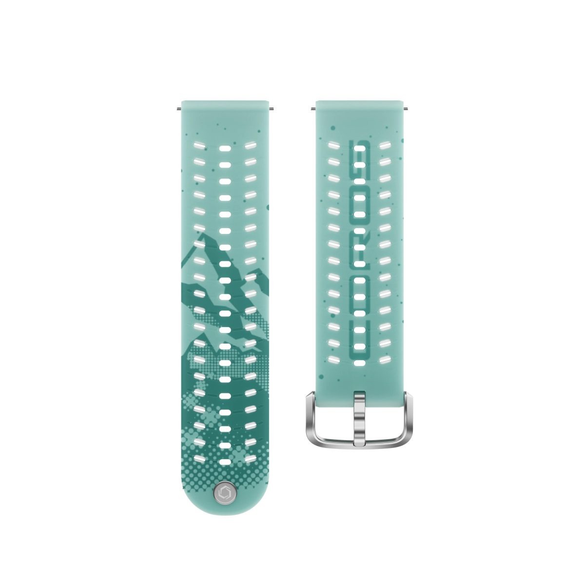 COROS 22 mm Night Climber silikoninis dirželis - žalsvai mėlynas