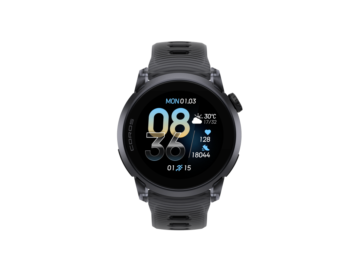 COROS PACE 4 GPS Sport Watch - juoda Crystal nailoninė