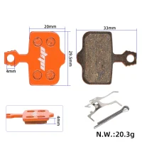 Metalinės dervos stabdžių trinkelės Zero / Xiaomi 6 Ultra (oranžinės)