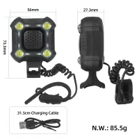 Priekinis žibintas su elektriniu signalu 140 dB (juodas)