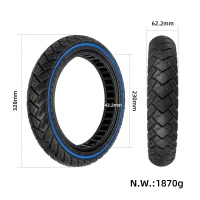 Pilnavidurė off-road padanga 14x2.5 su mėlyna juosta