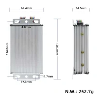 Valdiklio ir ekrano komplektas e-dviračiui 36–60V 500W 25A