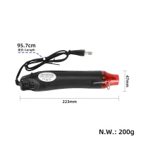 Karšto oro pūstuvas 220V (EU, juodas)