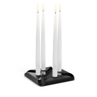 HOFATS SQUARE CANDLE žvakių laikiklių rinkinys, juoda, 4 vnt.