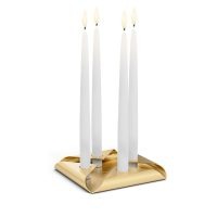 HOFATS SQUARE CANDLE žvakių laikiklių rinkinys, aukso, 4 vnt.