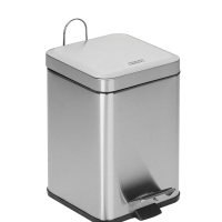 MEDICLINICS PP1214CS Kvadratinė Šiukšlių Dėžė Su Pedalu, 12 L, Satinas