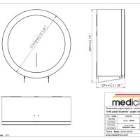 MEDICLINICS CS 3 vt. tualetinio pop. dozatorius 27,5Øcm, satino