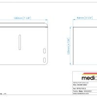 MEDICLINICS RPR2700CS tualetinio pop. dozatoriaus lentyna 0,8mm, satino