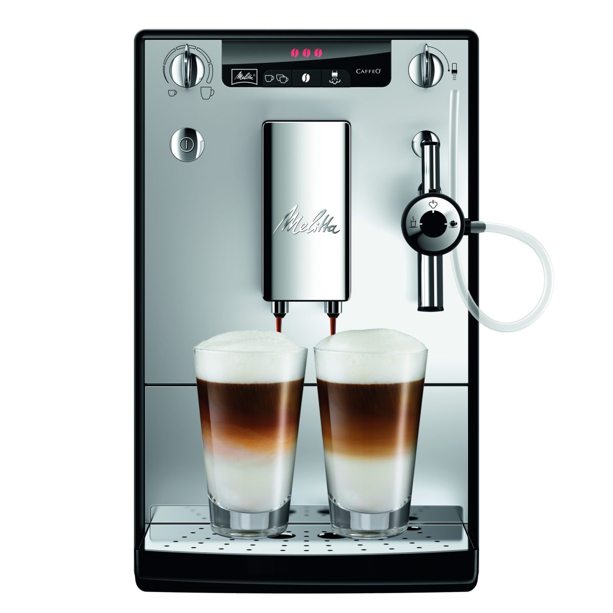 MELITTA E957-203 SOLO&PERFECT MILK automatinis kavos aparatas, sidabrinė