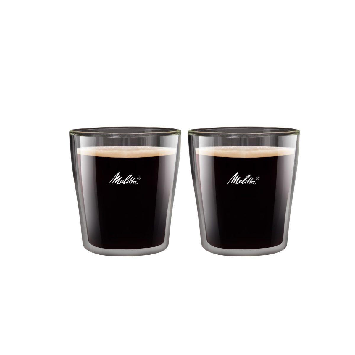 MELITTA dvigubo stiklo puodeliai, 80 ml