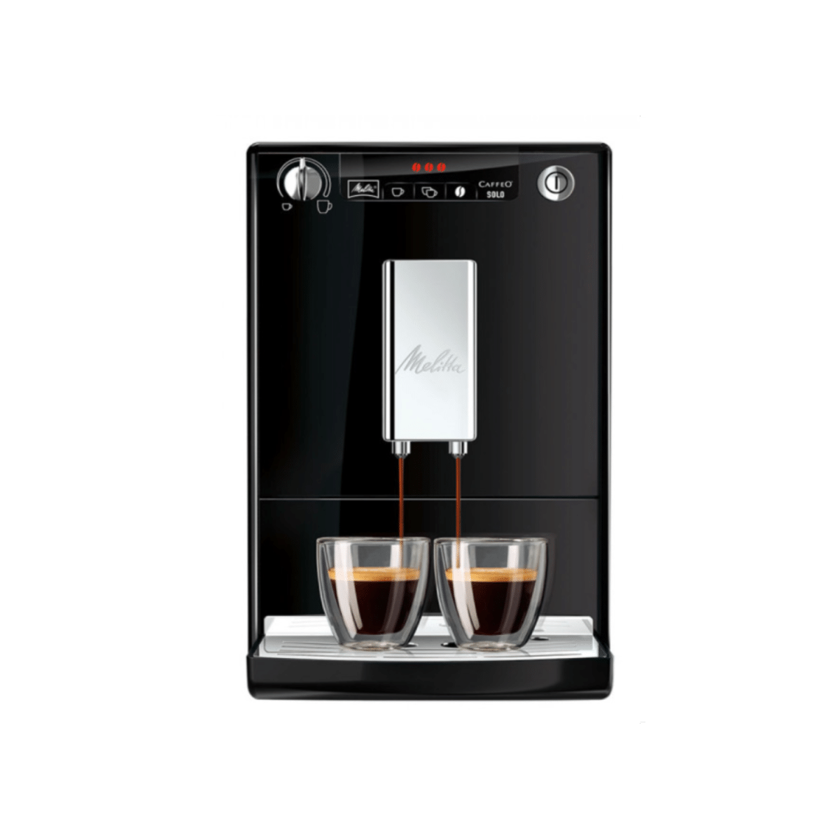 MELITTA E950-201 SOLO automatinis kavos aparatas, juoda-sidabro