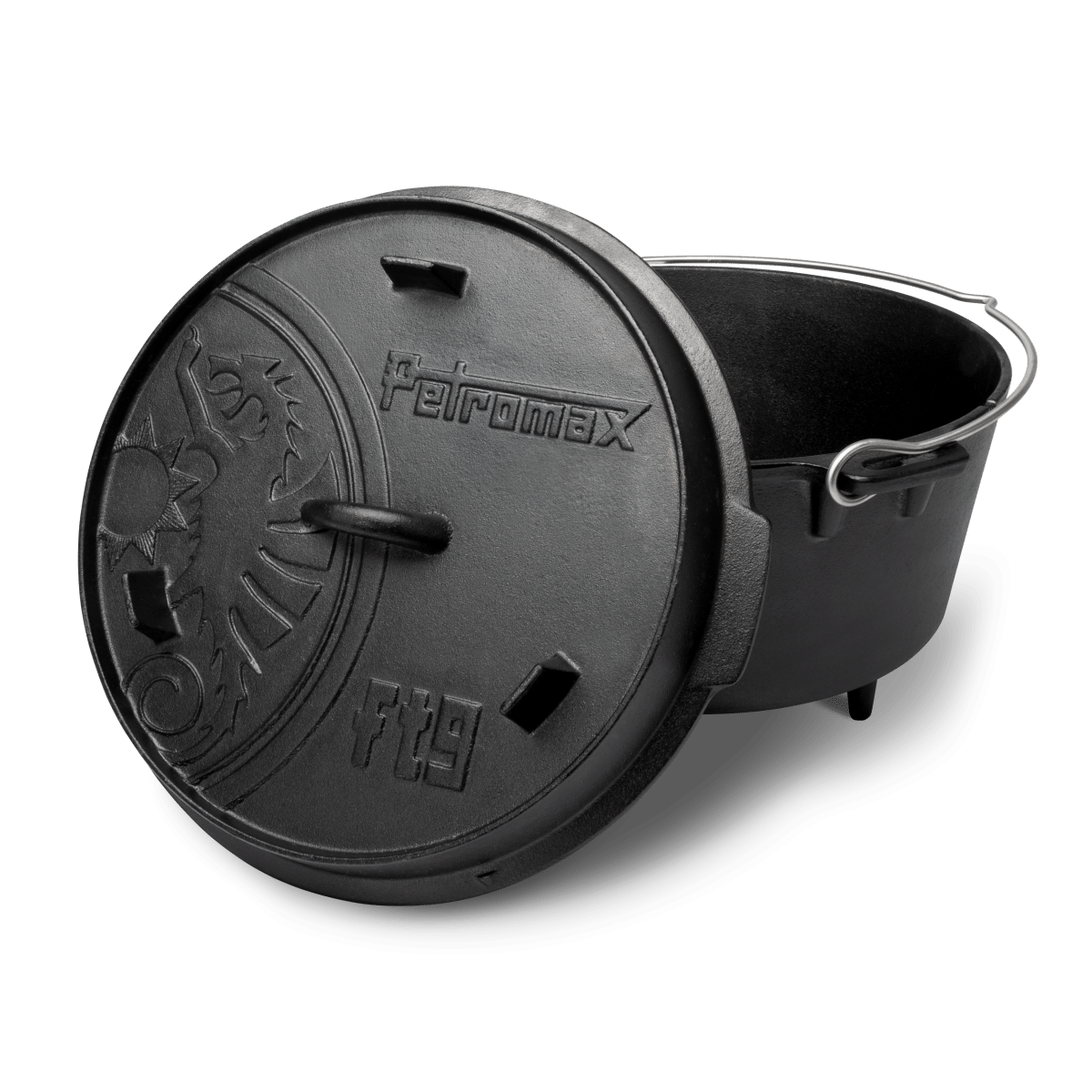 PETROMAX ketaus puodas Dutch oven su kojelėm, ft9, 7,5l