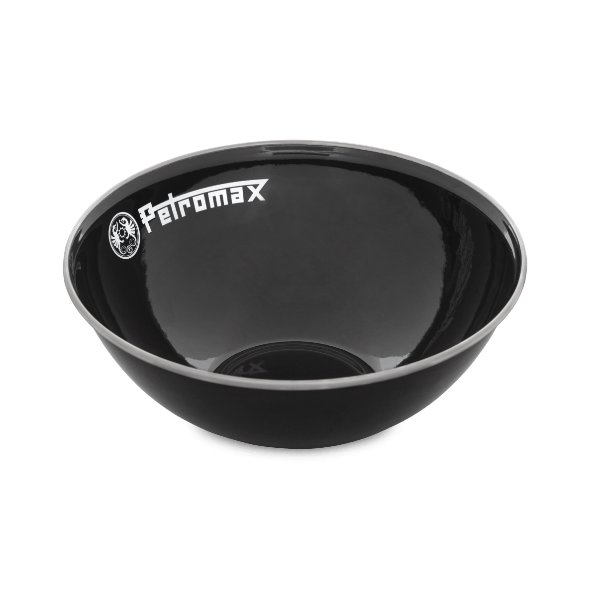PETROMAX emaliuoto plieno dubenėlis, juodas, 2vnt, 1l