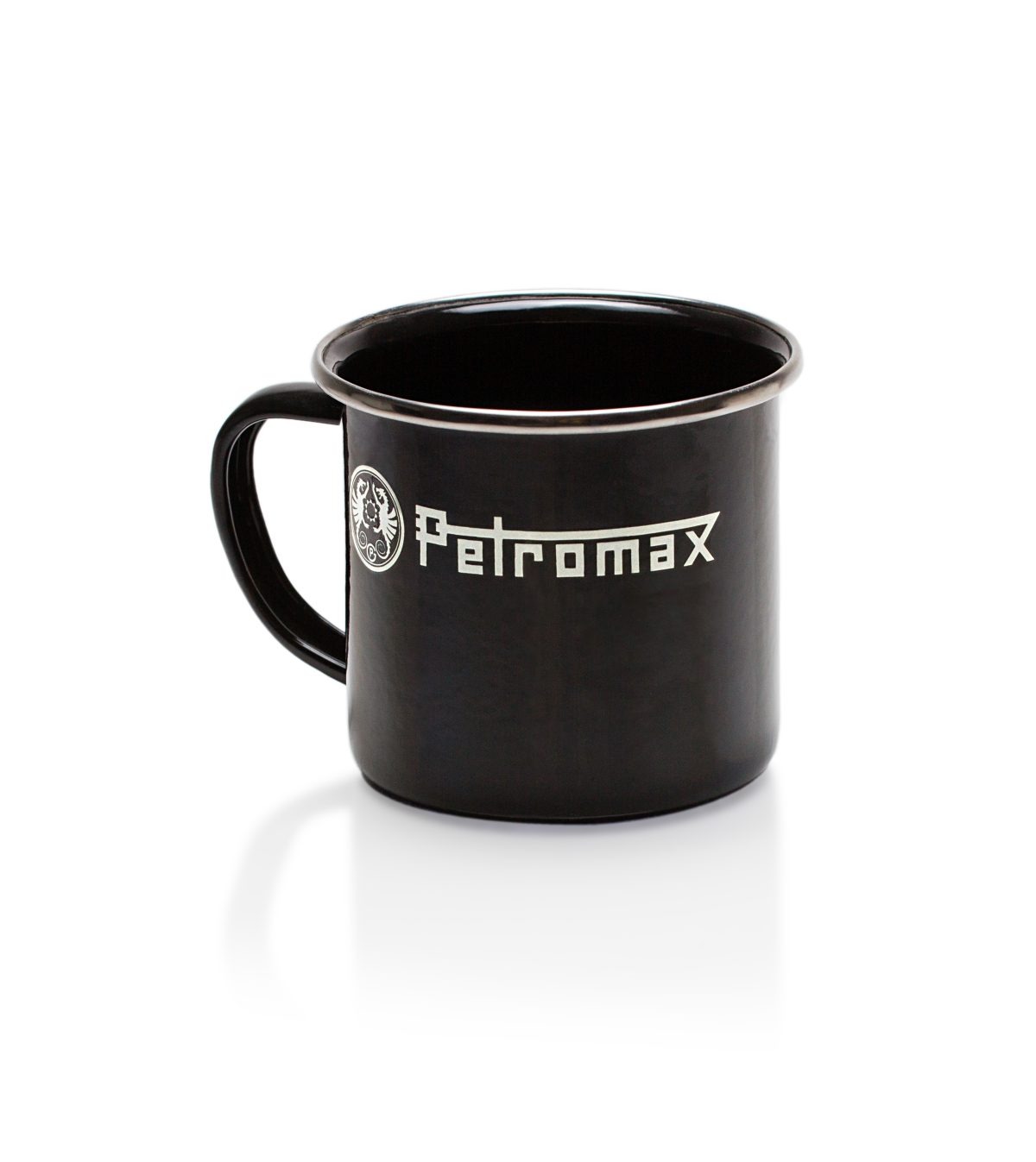 PETROMAX emaliuoto plieno puodelis, juodas