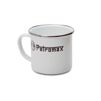 PETROMAX emaliuoto plieno puodelis, baltas