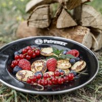 PETROMAX emaliuoto plieno lėkštės, juodos, 2vnt, 18cm