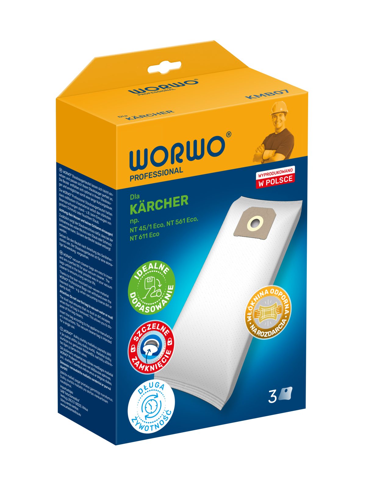 WORWO Dulkių siurblių maišeliai KARCHER 6904208 / KMB07