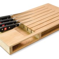 WUSTHOF 2159620702 medinis 7vt. peilių dėklas, šviesiai rudas